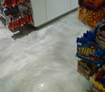 Metallic epoxy floor in a candy store.