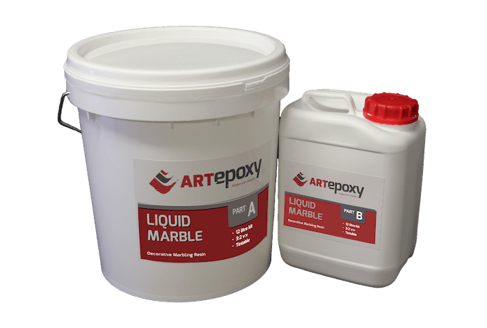 A 12 litre kit of Artepoxy Liquid Marble Metallic Epoxy Resin.