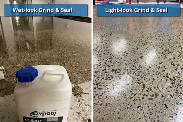 Two types of grind and seal floors