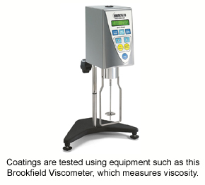 A Brookfield Viscomoter, which measures the viscosity of an epoxy resin.