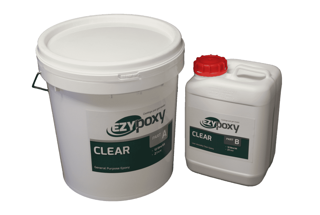 A 12 litre kit of Ezypoxy Clear general purpose resin.
