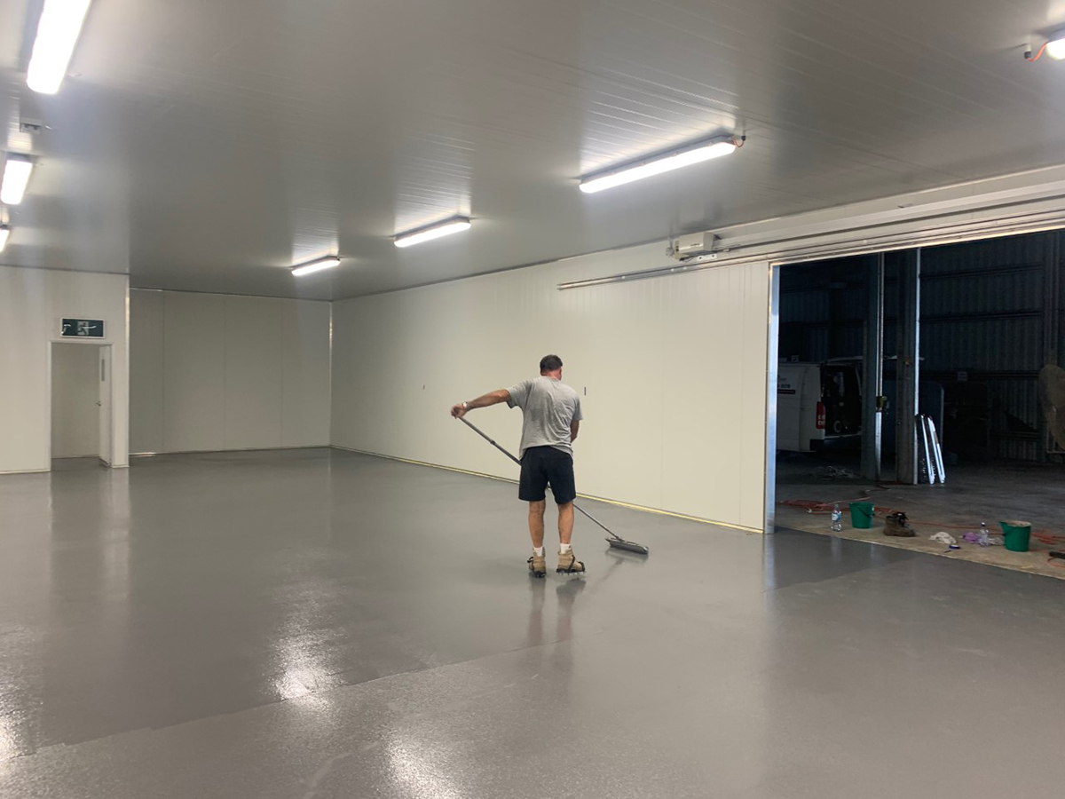 An overseas mine used Jaxxon industrial coatings to repair the loading zone where trucks receive the mined material.