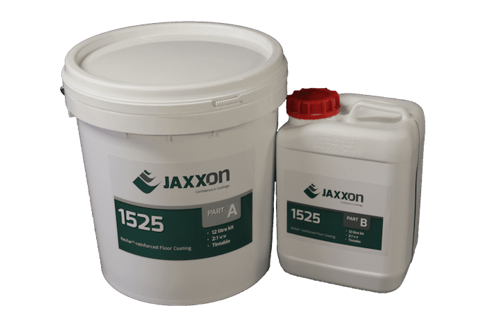 A 12 litre kit of Jaxxon 1525 tintable floor coating.