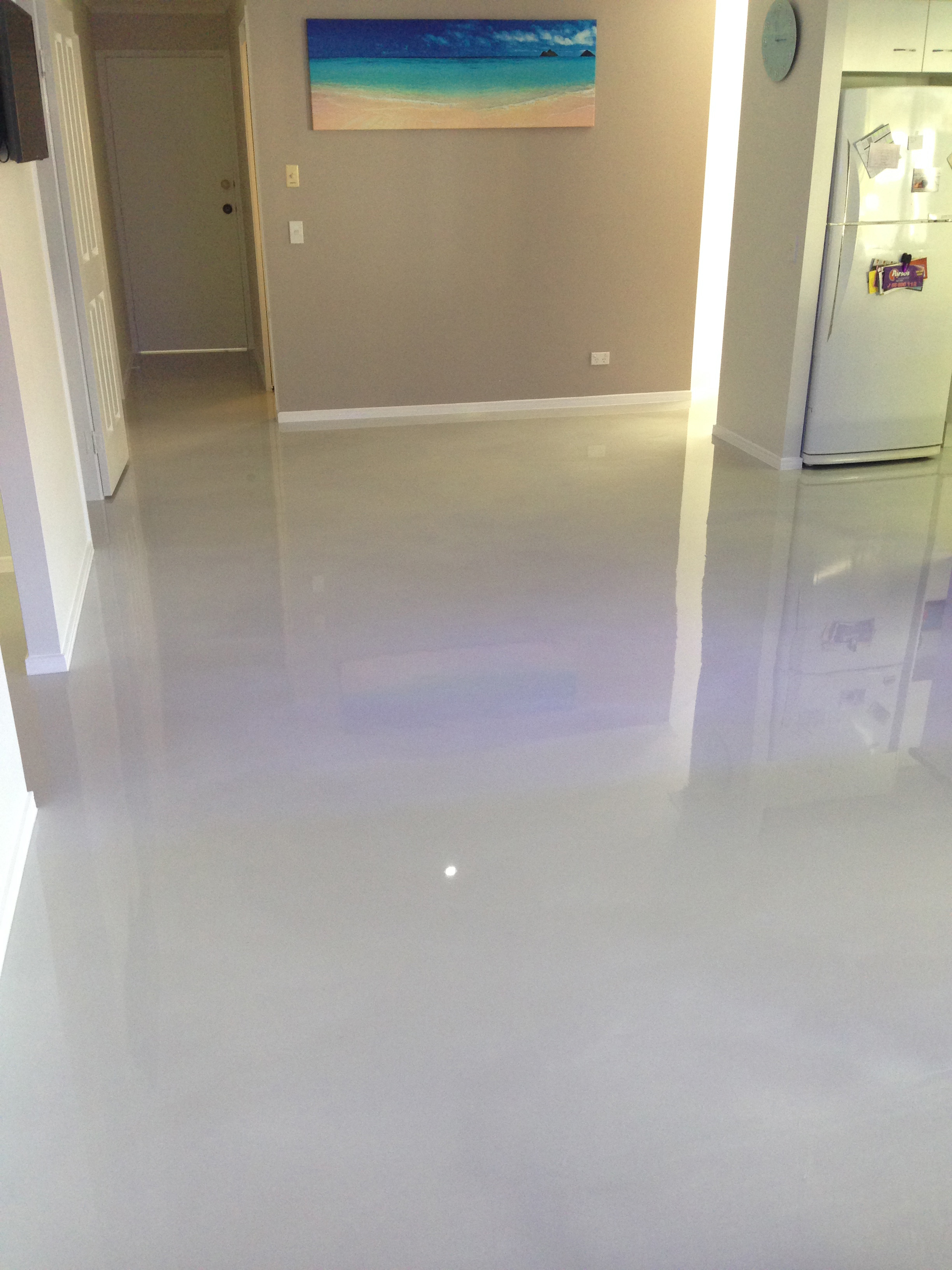 Artepoxy Liquid Marble used as the topcoat for a beautiful pearl shimmer in a residential living room.