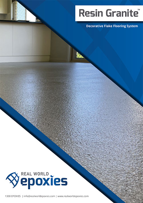 The front cover of the Resin Granite brochure.
