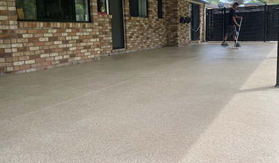 The Resin Granite system installed on a large outdoor patio area.