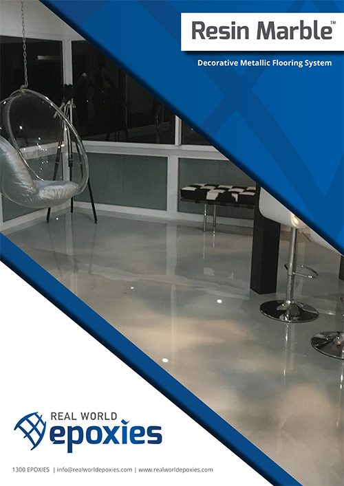 The front cover of the Resin Marble brochure.