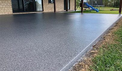 The Resin Vinyl system installed on a large outdoor patio area.
