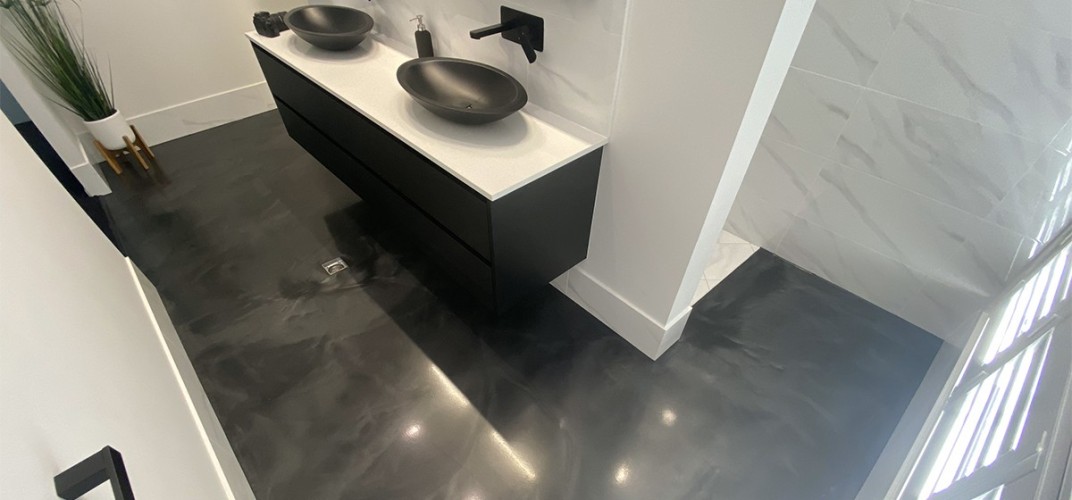 Epoxy flooring in bathrooms & laundries