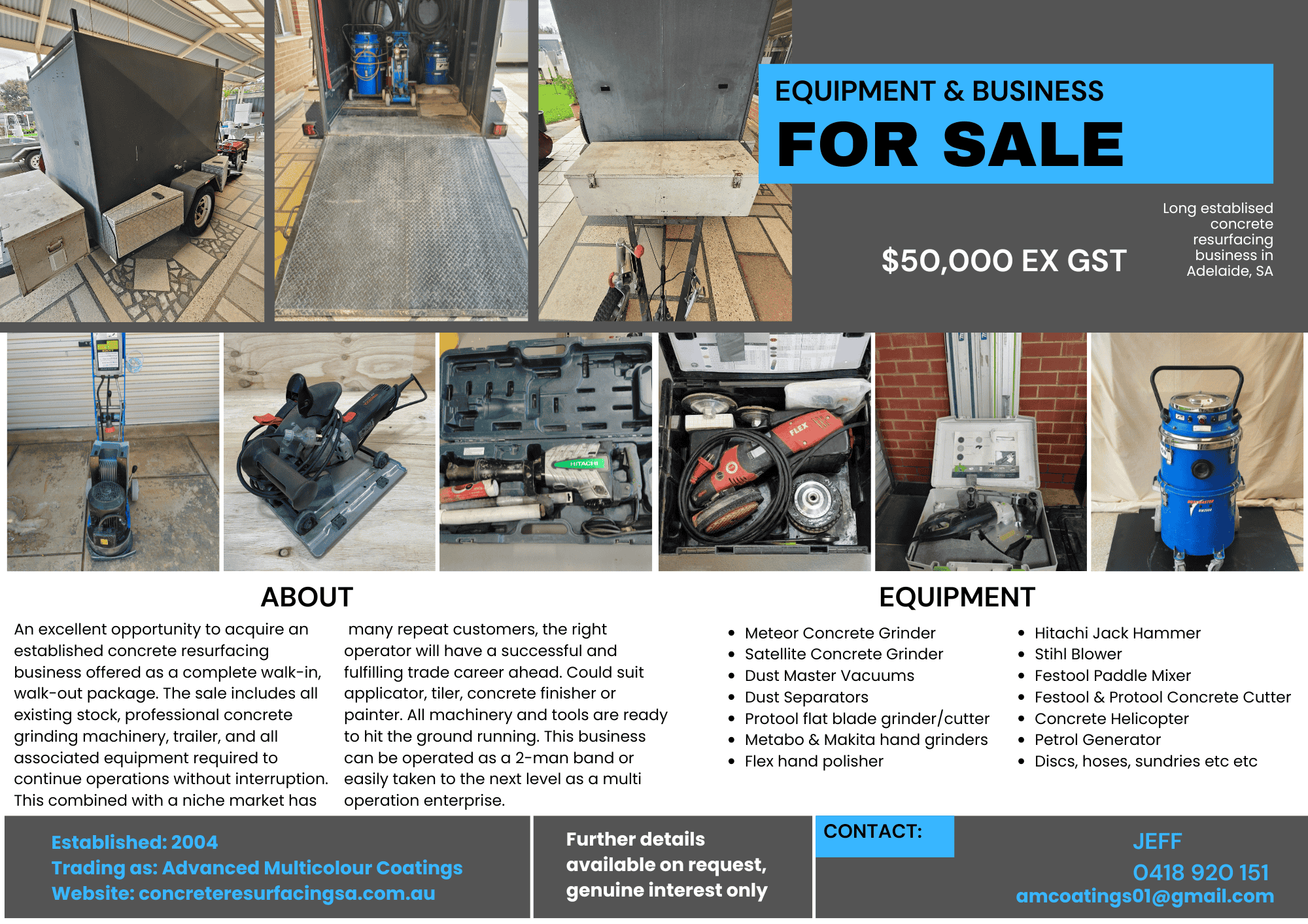 Business and equipment - Adelaide
